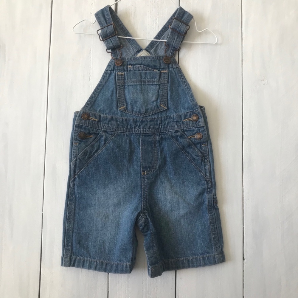 OshKosh Shorts Vintage Denim Shorts Overalls, Shortalls, Kids Overalls, 18 M